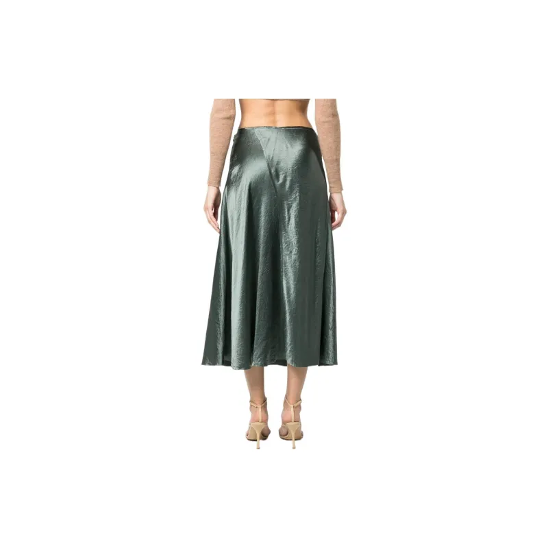 VINCE Casual Long Skirts Women's Green-2