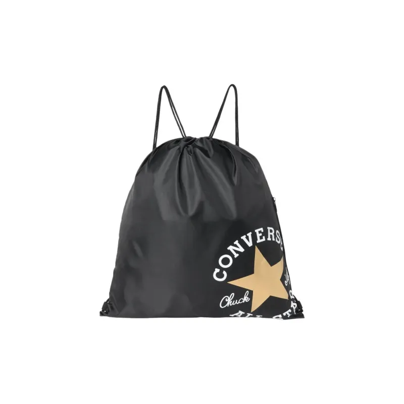 Converse Polyester Backpack Large Size Unisex Black & Gold-2