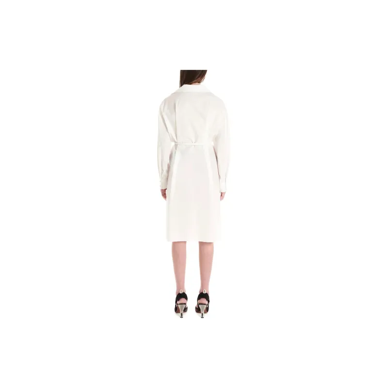 FENDI Long Sleeved Dress Women's White-5