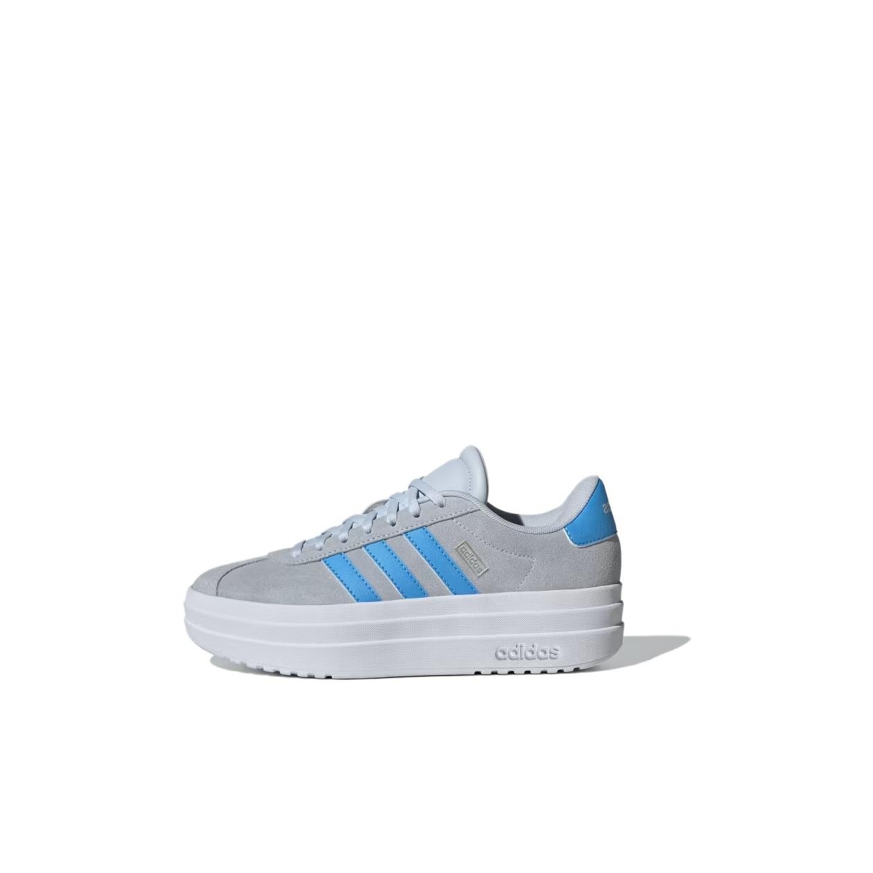 人気【adidas】VL Court Bold 厚底 スニーカー Halo Blue 水色 adidas Vl Court Bold Halo Blue Blue Burst Cyber Metallic (GS