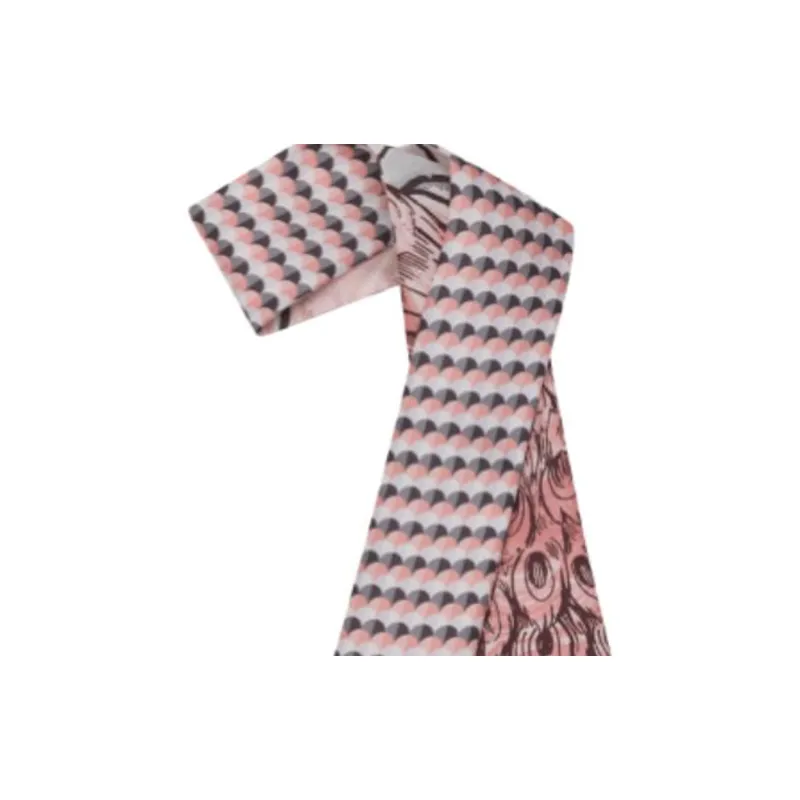 BVLGARI Silk Silk Scarves Women's Gray Pink-1