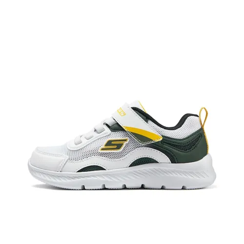 Skechers Abrasion Resistant Slip Resistant Kids Lifestyle Shoes White Yellow Black Teenagers