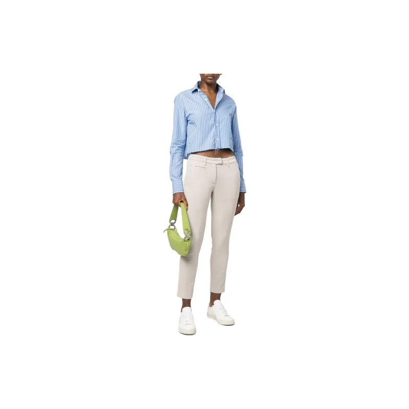 Dondup Mid rise Cropped leg Trousers-1
