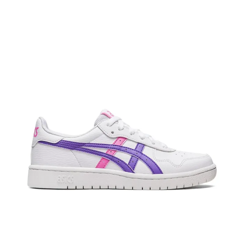 Asics JAPAN S Anti Slip And Wear Resistant Lightweight Low Top Kids' Skateboarding Shoes White Purple Teenagers-1