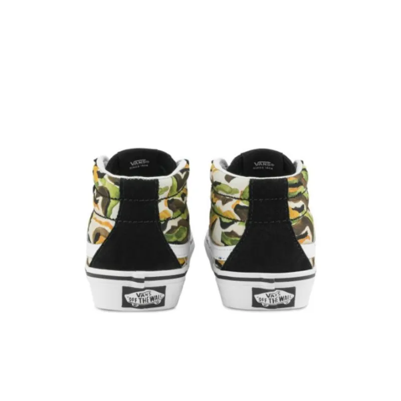 Vans Sk8  -Mid Reissue V Kids 'Painted Camo Green'-3