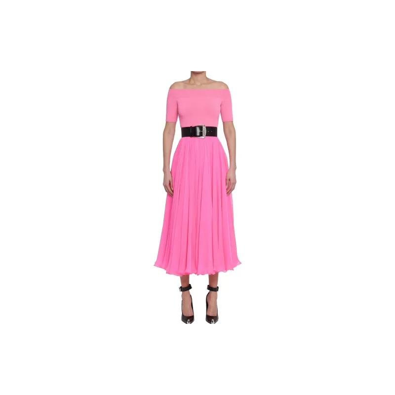 Alexander McQueen Pleated Midi Skirt-1
