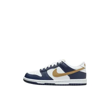 Nike Dunk Anti Slip Wear Resistant Low Top Kids' Skateboarding Shoes White Blue Kids'