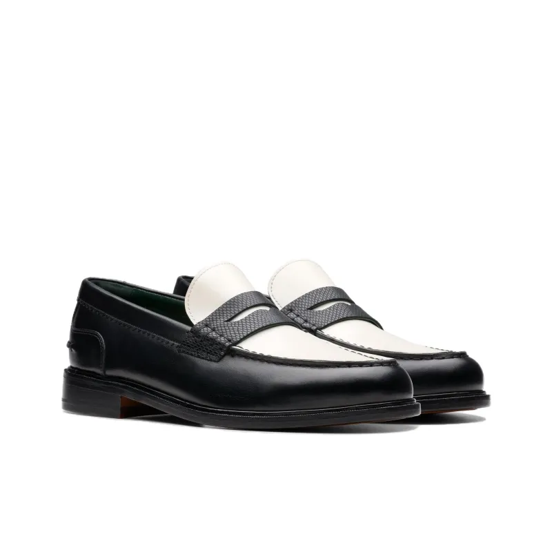 Clarks Loafers Men's Black White-2
