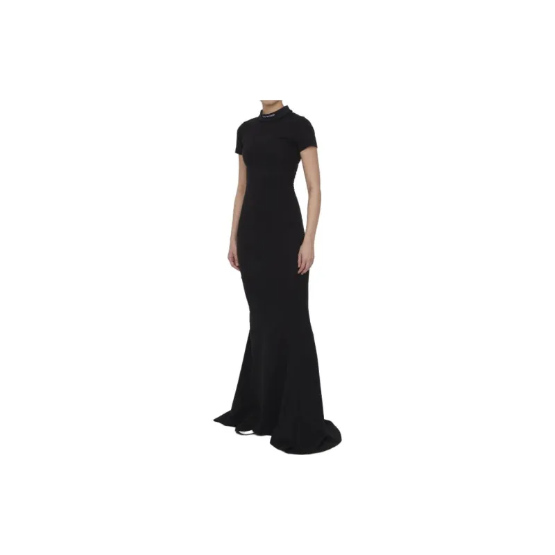 Balenciaga T Shirt Maxi Dress 'Black'-2