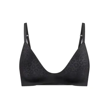 SKIMS FW24 WIRELESS FORM T-SHIRT DEMI BRA Bra Women's 1 Pack ONYX MICRO LEOPARD PRINT/Agate Micro Leopard Print