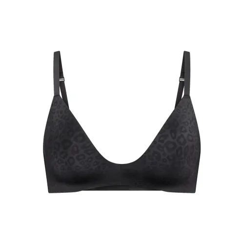 SKIMS FW24 WIRELESS FORM T-SHIRT DEMI BRA Bra Women's 1 Pack ONYX MICRO LEOPARD PRINT/Agate Micro Leopard Print