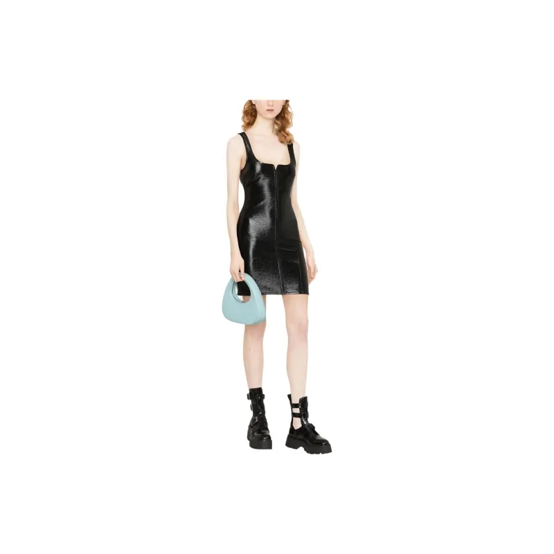 Courrèges Faux-leather Sleeveless Mini Dress-1