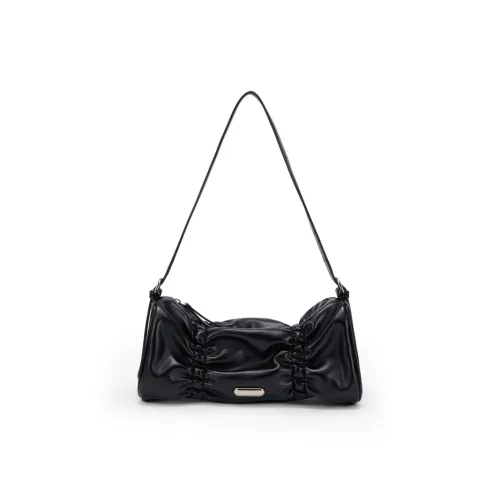 OMI Synthetic Leather Portable Crossbody Bag, Shoulder Bag Women's Black/White/Silver