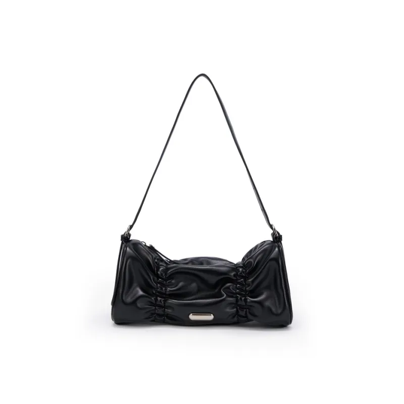 OMI Synthetic Leather Portable Crossbody Bag, Shoulder Bag Women's Black/White/Silver-0