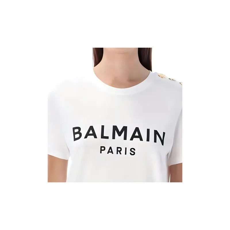 BALMAIN T Shirts Women's White-2