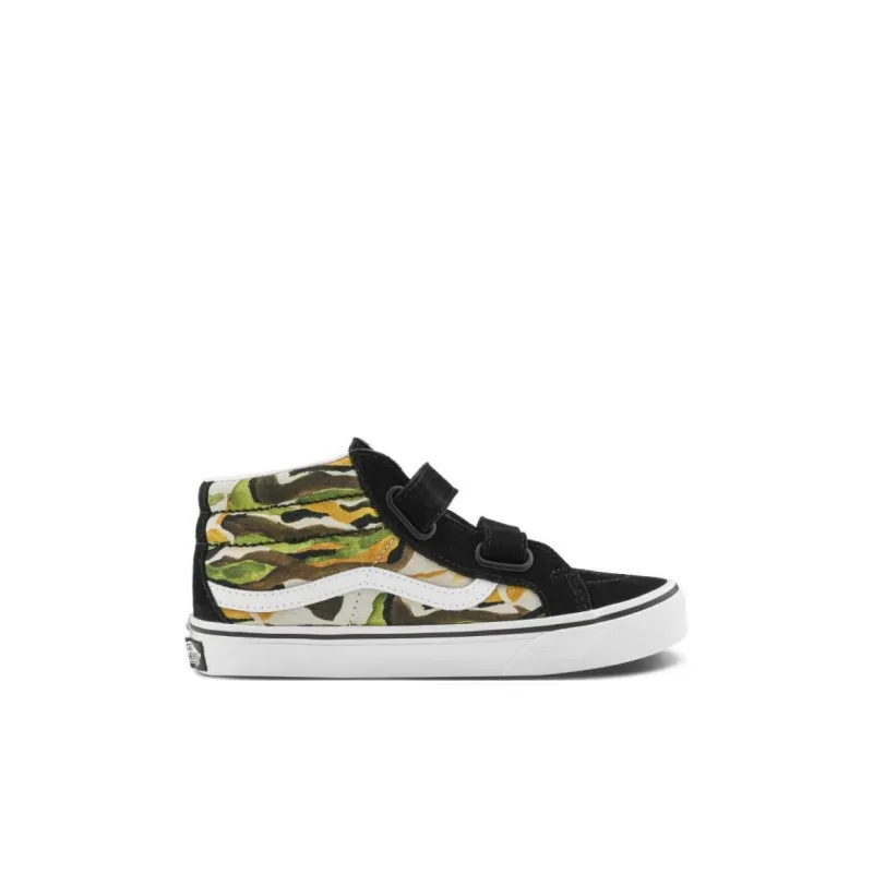 Vans Sk8  -Mid Reissue V Kids 'Painted Camo Green'-1