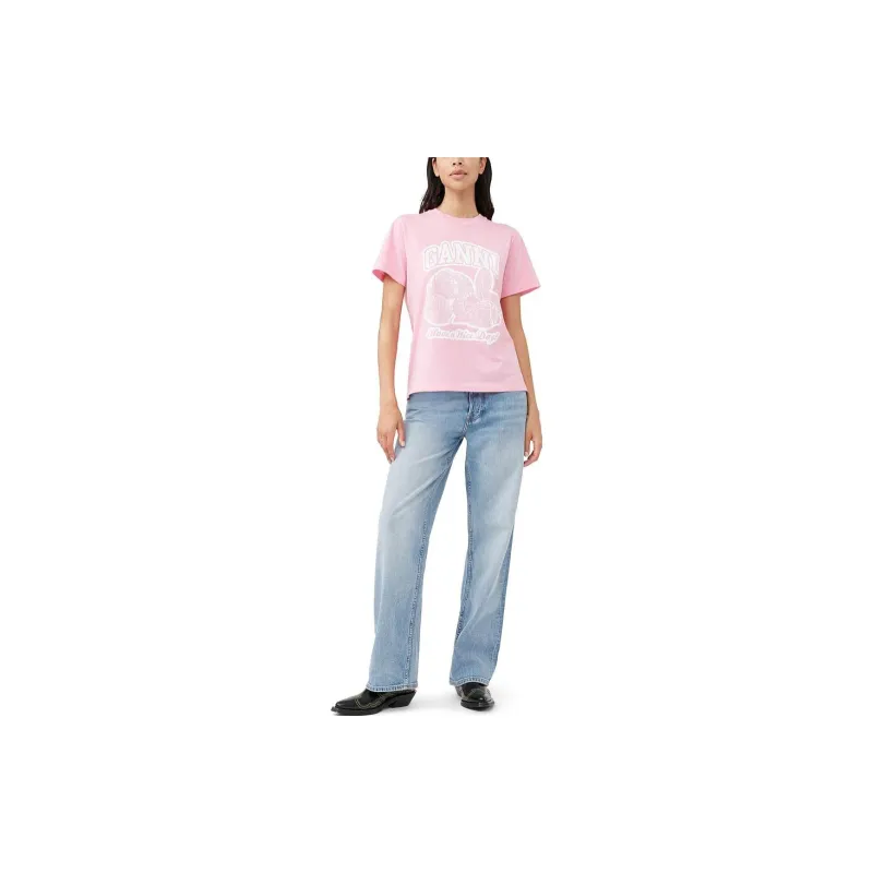 GANNI T-Shirts Women's Pink-1