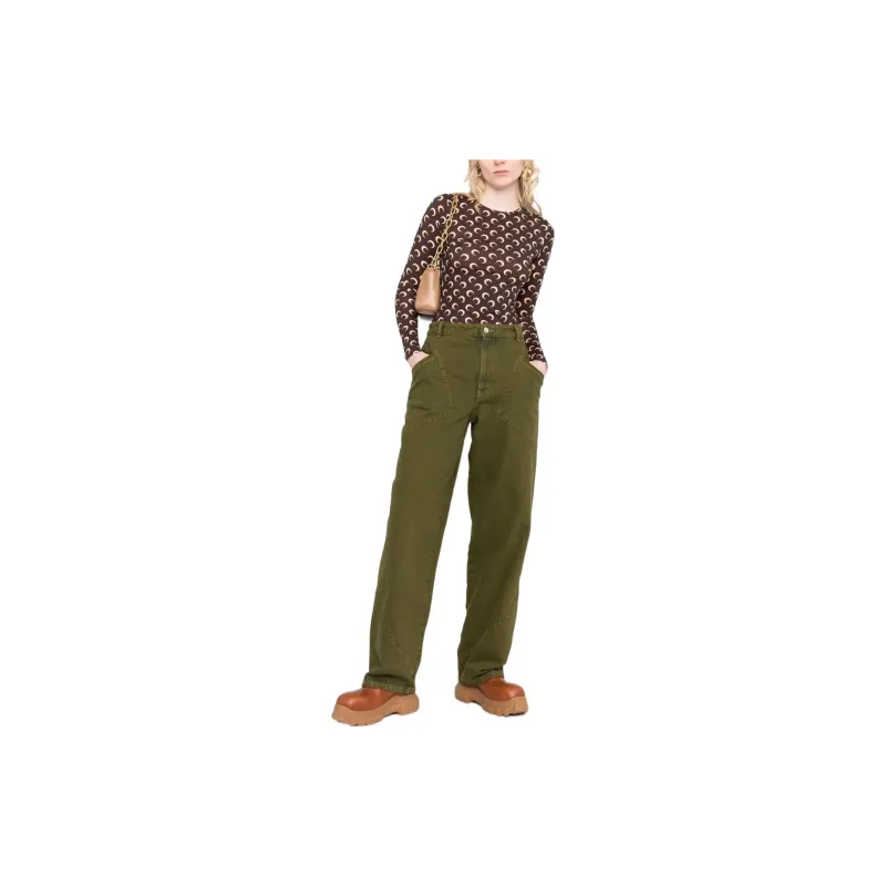 Marine Serre T Shirts Women's Brown-1