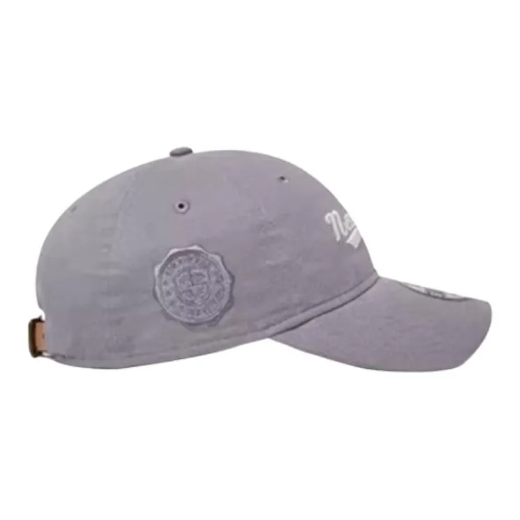 New Era Leather Baseball Caps Unisex Gray-3