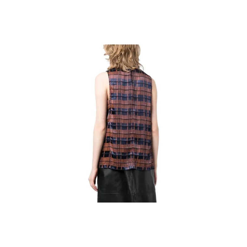3.1 Phillip Lim Hester Checkered Satin Top-3