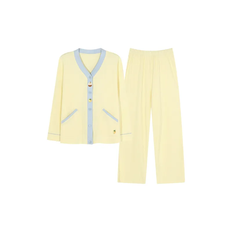 PBENO PD Pajama Set Women's Light Moon Yellow-0