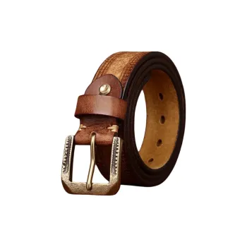 JEANSWEST Cow Leather Leather Belts Men's 3.8cm