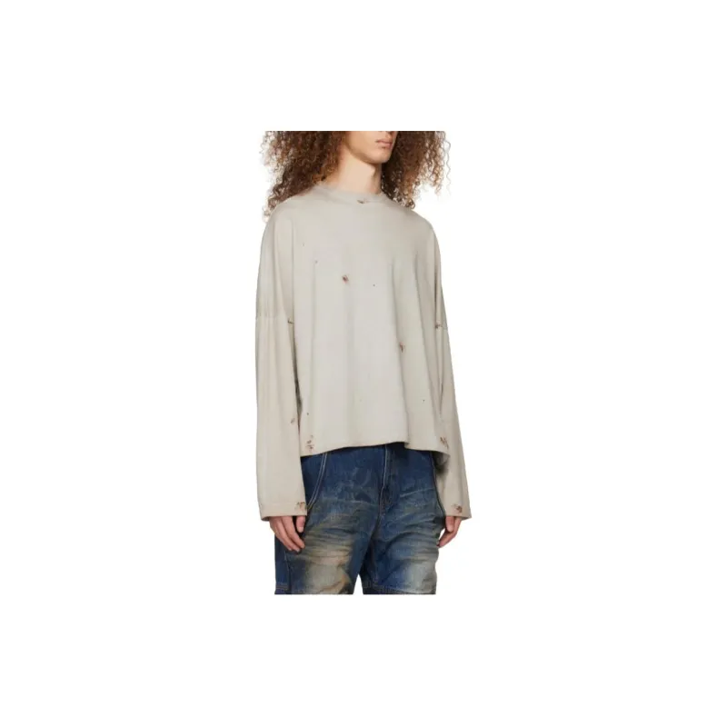 WE11DONE SS24 T Shirt Unisex Beige-3