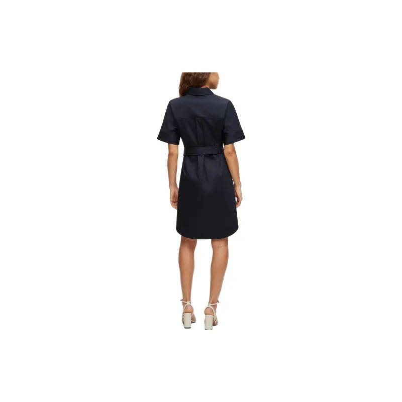 HUGO BOSS Short-Sleeved Dresses Women's Dark Blue-3