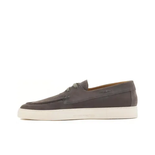 EMPORIO ARMANI Crust Leather Lace-up Shoes