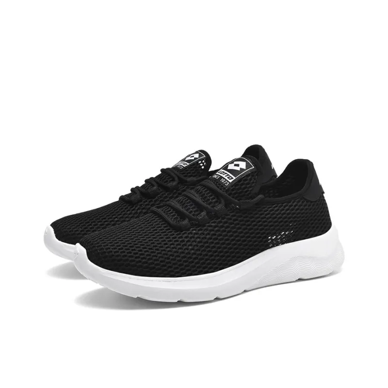LOTTO Slip Resistant Breathable Coverage Lightweight Low Top Casual Shoes Men's Black White-1