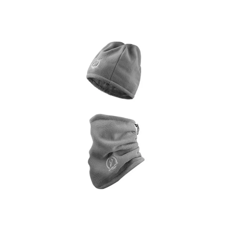 JIEKAI Riding Equipment Head Cover+Face Mask Unisex Polar Fleece 50 60CM Black Gray-3
