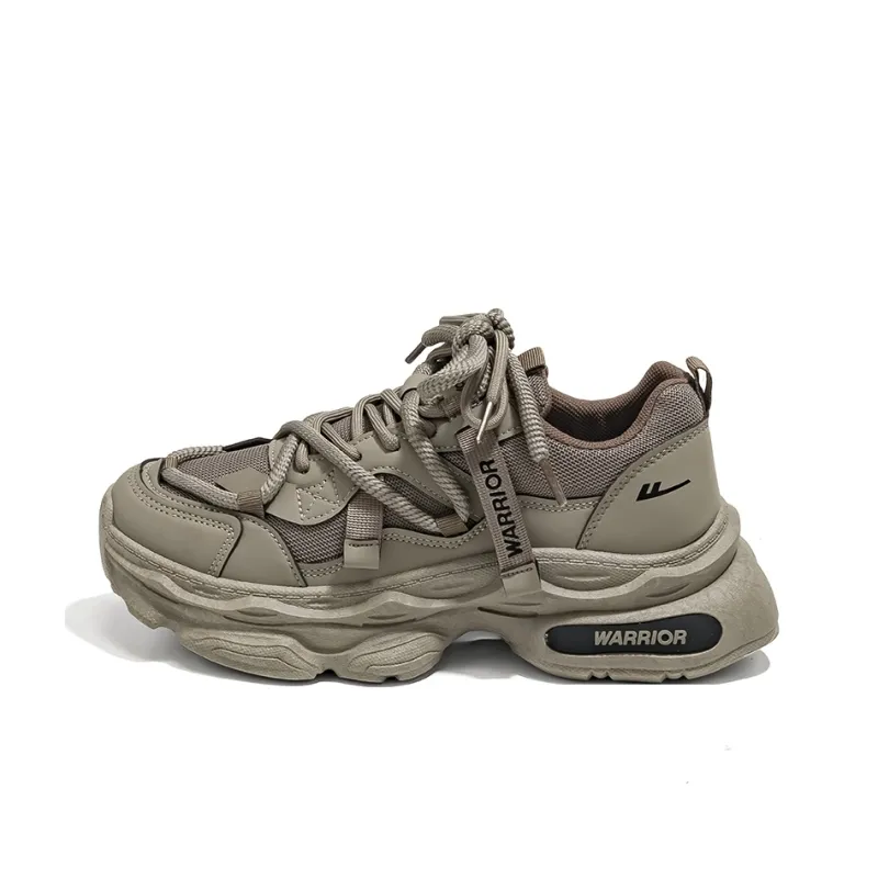 Warrior Low Top Chunky Sneakers Men's Army Green-0