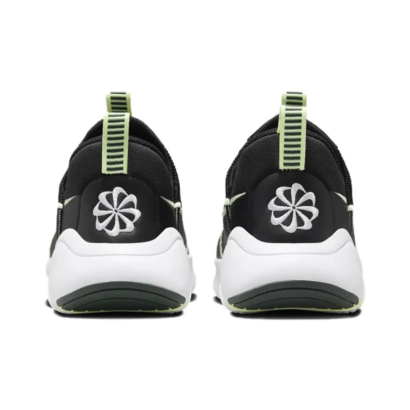 Nike Flex Plus 2 Anti Slip Wear Resistant Low Top Kids' Running Shoes Black Green Unisex-3