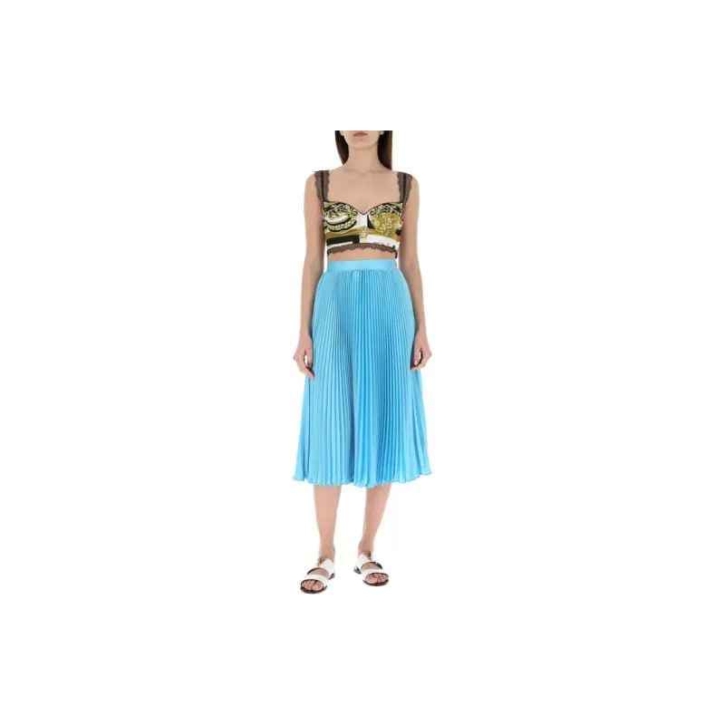 VERSACE Casual Long Skirts Women's Blue-2