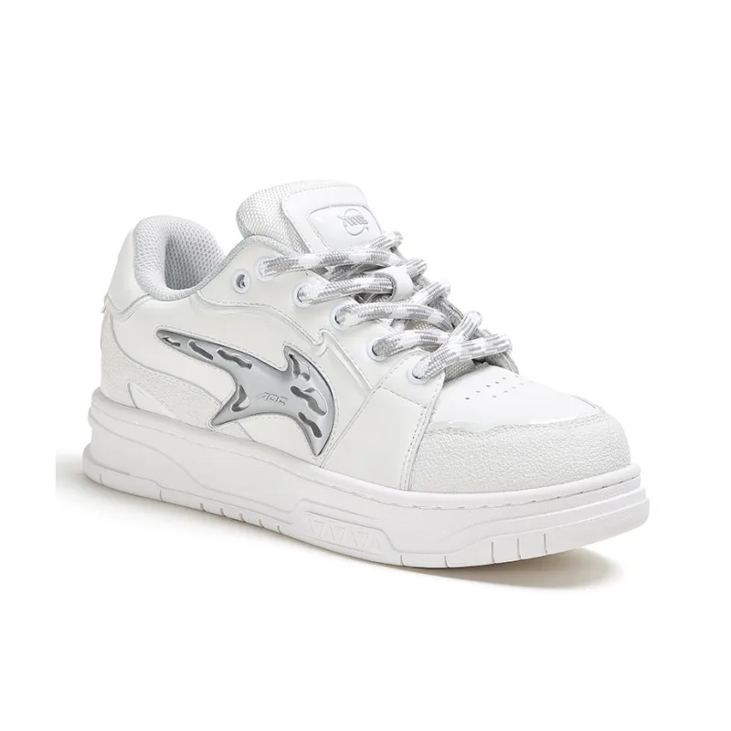 ADCDAVINCI K Series Anti Slip And Wear Resistant Height Increasing Low Top Skateboard Shoes Unisex White-3