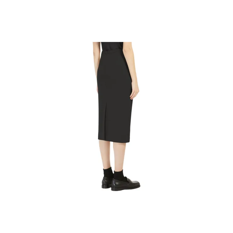 MaxMara Knit Long Skirt Women's Black-3