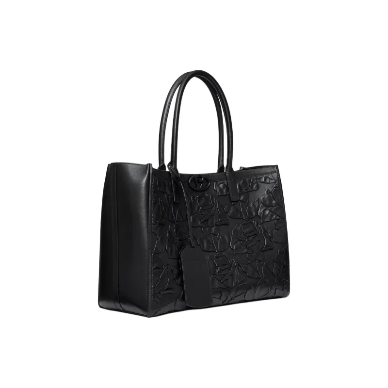 Valentino GARAVANI Leather Tote Bag Shopping Bag Handbag Medium Size Women's Black-1