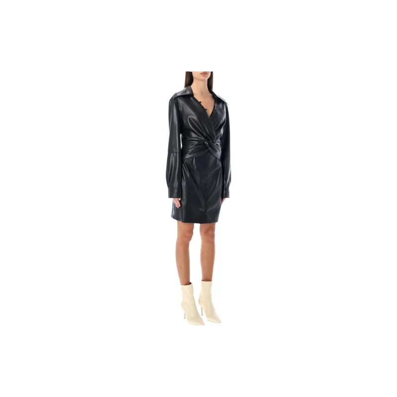 NANUSHKA Marto Faux leather Minidress-2