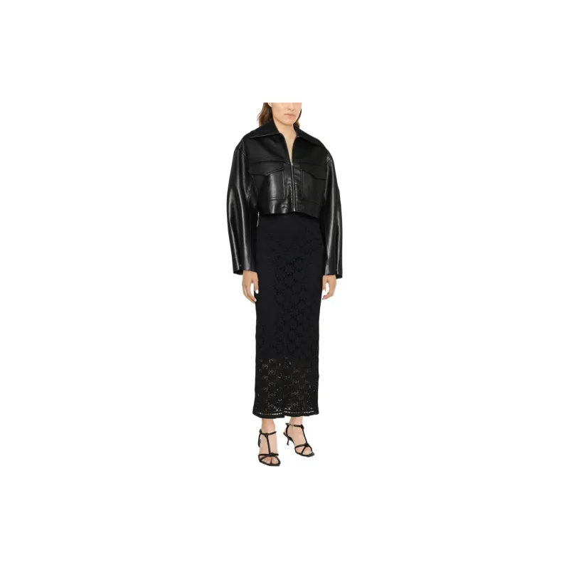 NANUSHKA Cropped Coats Women's Black-1