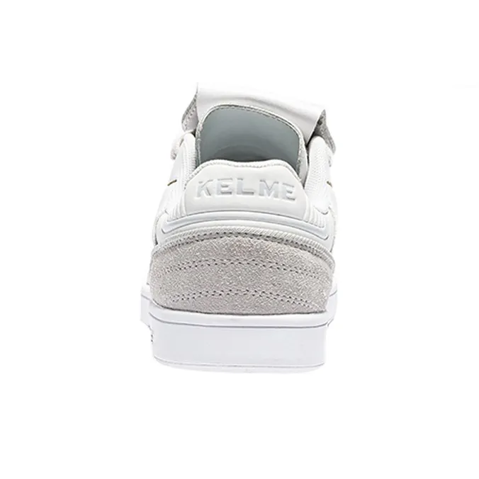 KELME Anti Slip Wear Resistant Low Top Skateboard Shoes Men's White Gray-3