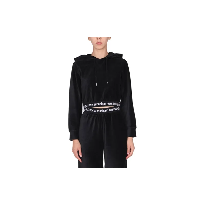 alexander wang Long-sleeve Hoodie In Stretch Corduroy-4