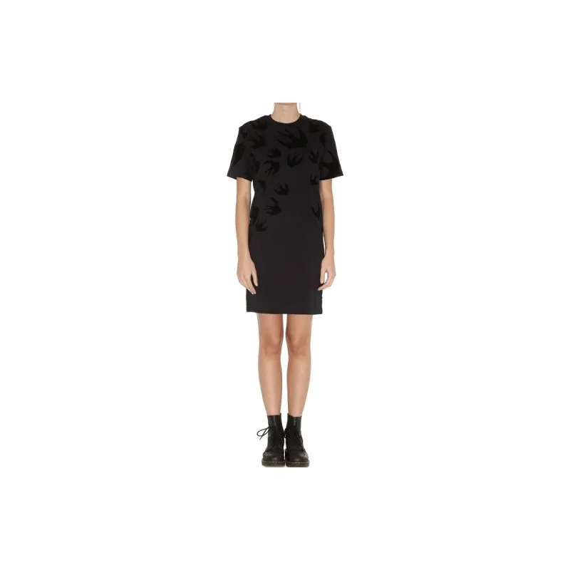 Alexander McQueen Short Sleeved Dress Women's Black-1
