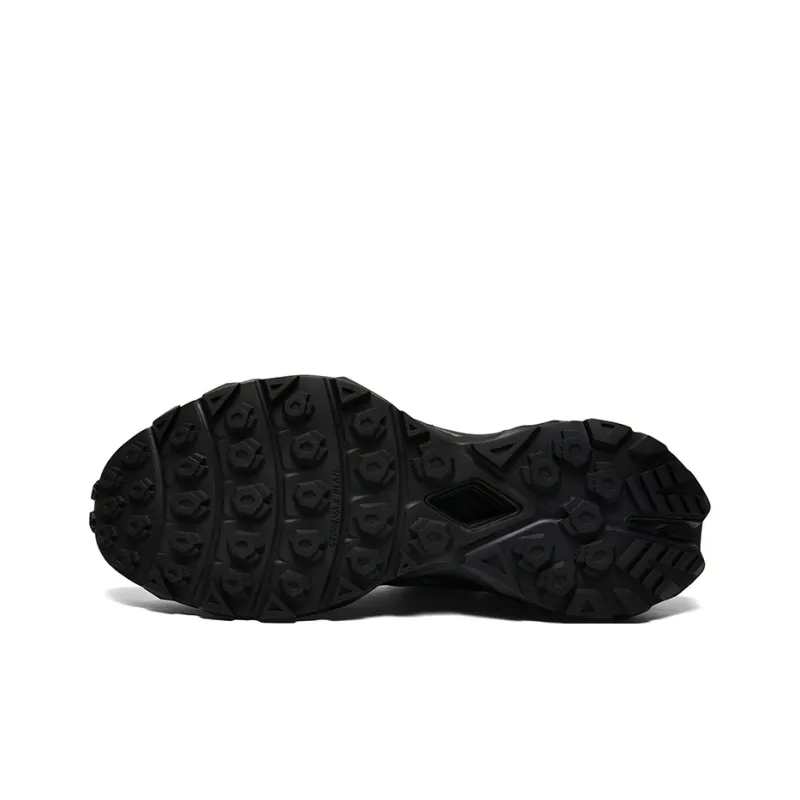 GLUNA Cushioned Anti-Slip Wear-Resistant Breathable Lightweight Low-Top Trail Running Running Shoes Unisex Black Gray-5