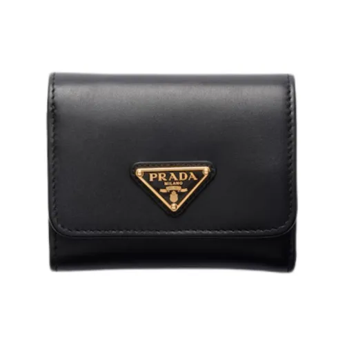 PRADA Leather Wallet Men's Black