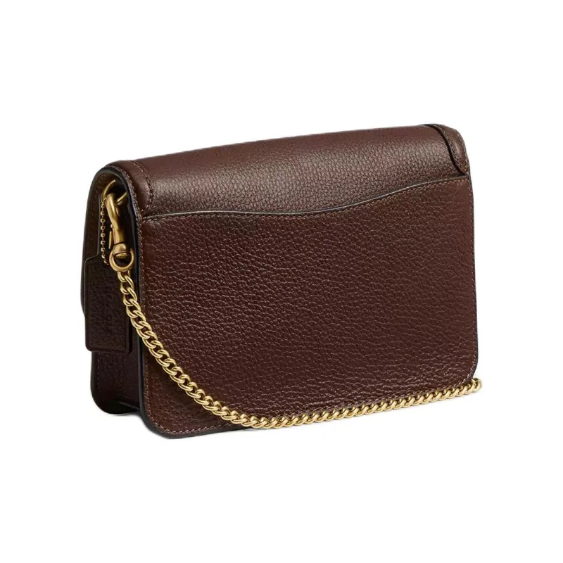 COACH Legacy Pebbled Leather Shoulder Bag, Crossbody Bag Mini Women's Maple-1