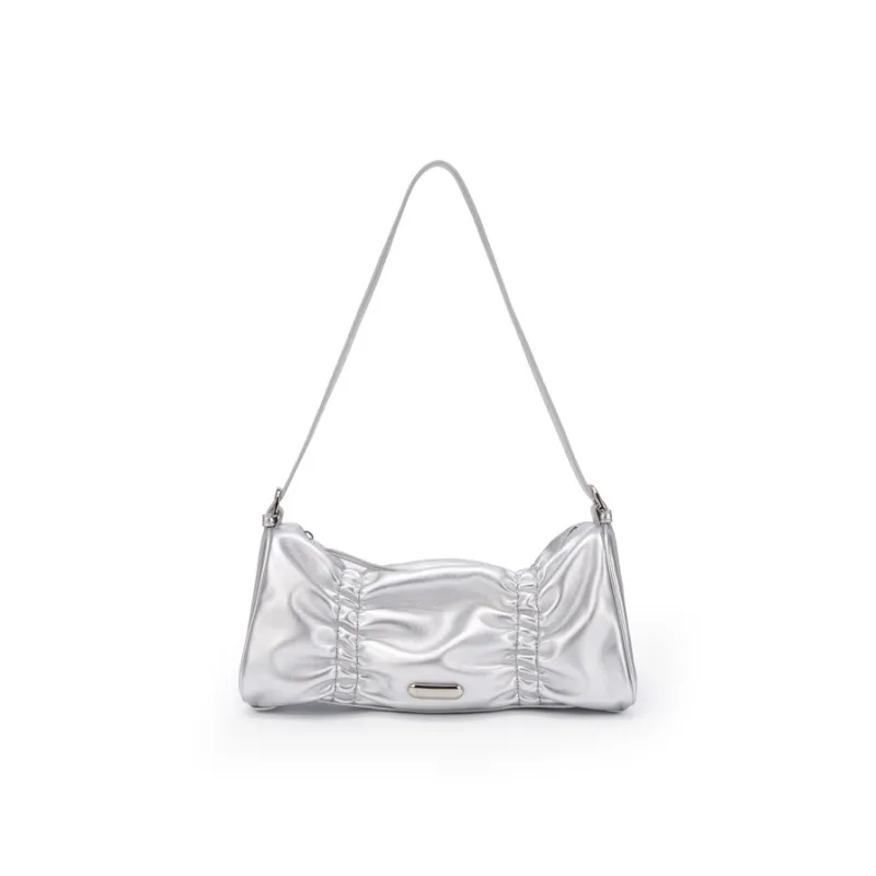 OMI Synthetic Leather Portable Crossbody Bag, Shoulder Bag Women's Black/White/Silver-5