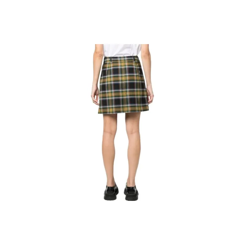 KENZO Plaid check A line Miniskirt-2