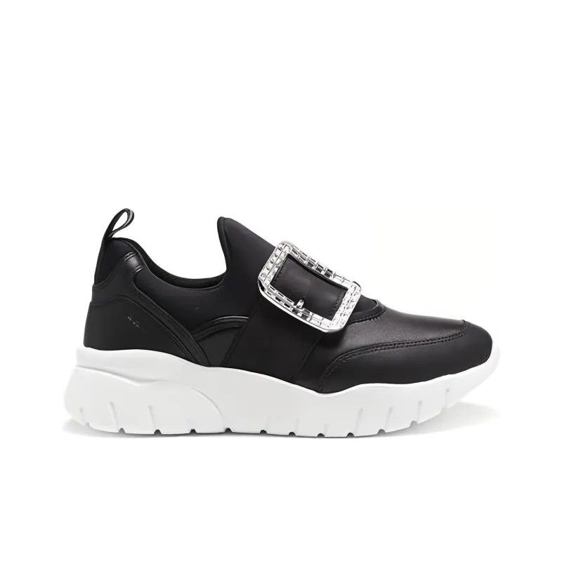 BALLY Low Top Athletic Shoes Women's Black White-4
