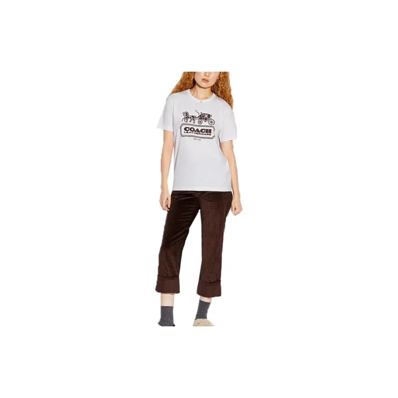 COACH T Shirts Women's White-1