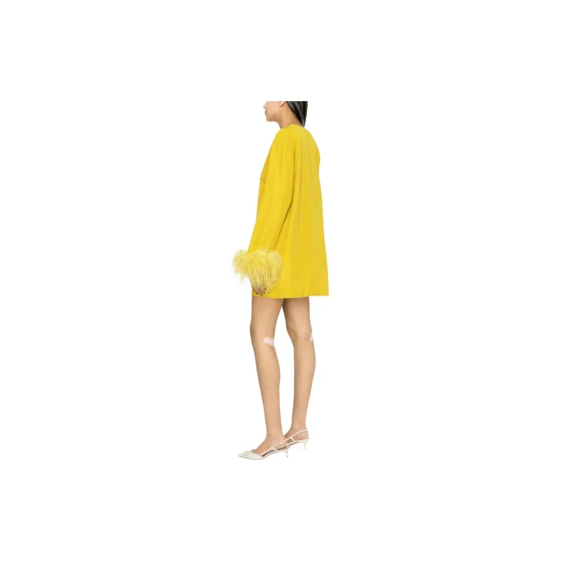 Valentino Long-Sleeved Dresses Women's Yellow-3